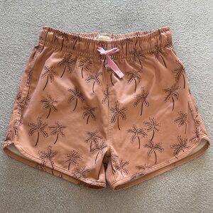 Rylee + Cru Palm Tree Swim Trunks